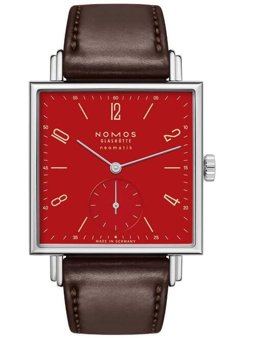 NOMOS GLASHUTTE Tetra neomatik red – 175 Years Watchmaking Glashutte 421.S2 Replica Watch